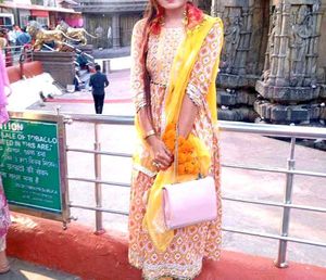 Yellow Floral Print Kurta