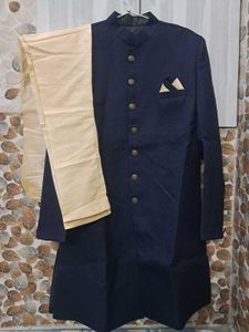 Men's Navy Blue sherwani set