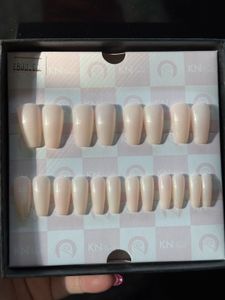 Off White Shimmering Press On Nails