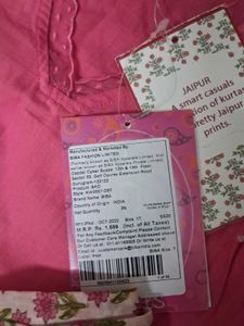 BIBA Pink Jaipur Print Kurta