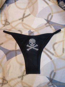 Gothic/alt Skull Rhinestone Thong