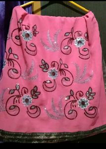 Pinky Shimmer Saree ✨🌸