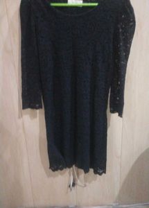 Elegant Black Lace Mini Dress✨