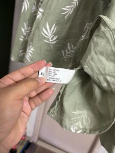 “Bombay Paisley” MintGreen Leaf Print Dress