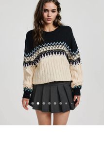 Patterned Knit Sweater