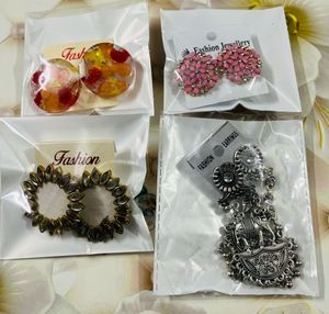 Earrings - Fashion Jewellery 4 Pair Earring