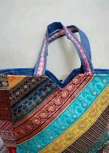 Multicolor With Zari Work Wit Mirror