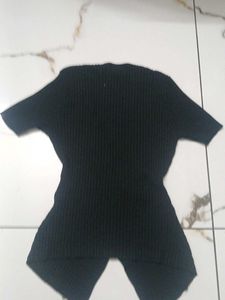 Y2k Chic Black Wrap Top