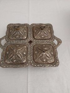 Antique Silver Plated Condiment Server