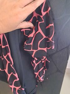 Fancy, Pebble Print, Black N Pink Fancy Top