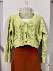 Yellow Knit Cardigan