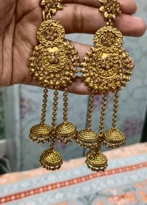 Golden Jhumka Earrings
