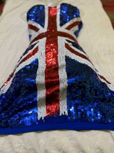 Sequin Union Jack Bodycon Dress