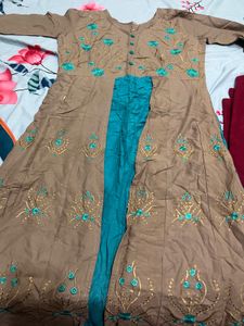 Elegant Embroidered Anarkali Kurta