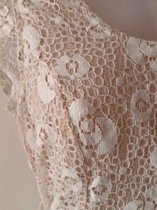 Rhapsody Aesthetic White Lace Dress