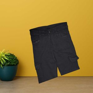 women Black Cargo jeans size 28 (O-72)