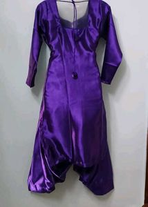 Pruple Satin Suit Salwar