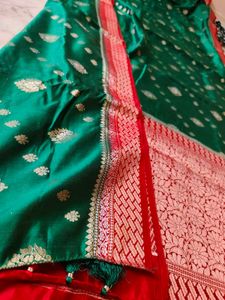silk saree double colour very beautiful design