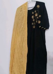 Elegant Black Embroidered Kurti for Women