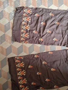 Brown Best Digins Embroidery Palazzo