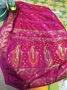 Elegant pure silk Pink Saree