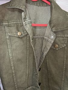 Olive Green Denim Jacket