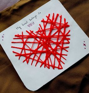 Handmade Embroidered Heart Card ❤️