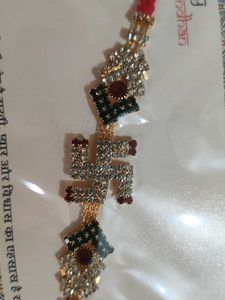 Diamond Swastik Rakhi Design