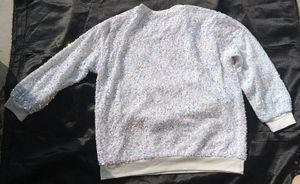 Party Wear White Sequence Sweater