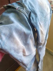 off white blue jeans