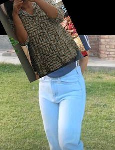 Women Wide Leg Jeans And Top