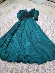 Limited Offer peacock Color Designer Gown