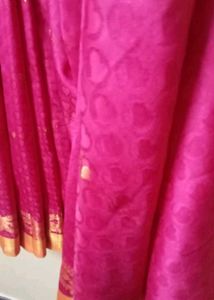A Super Pink Occasional Wear With Stiched Blouse