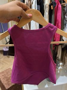 Purple Embellished Tank Top