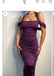 Plum Offshoulder Dress