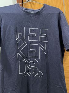 Navy Blue Graphic T-Shirt