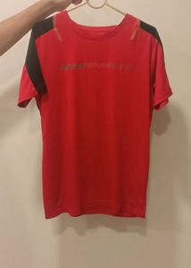 QJILE ACTIVE Red & Black Athletic T-Shirt