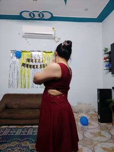 Burgundy Skater Party Dress