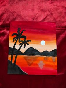 Handmade Sunset Seascape Artwork