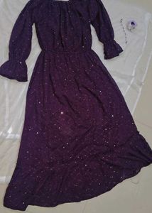 Elegant Purple Maxi Dress