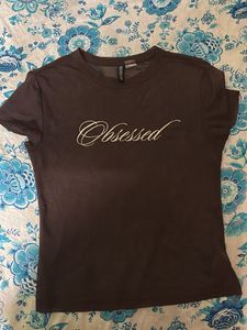 H&M Brown Sheer Net Crop Top | T-Shirt Style |