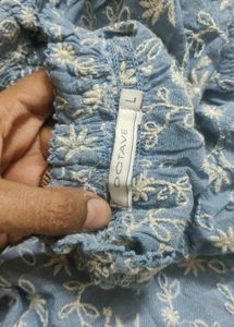 Blue Embroidered Dress