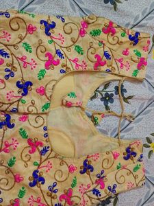 Back Open , Padded Sleeveless Blouse For Occasion