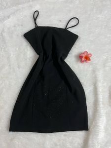 Glitter Black Bodycon Dress