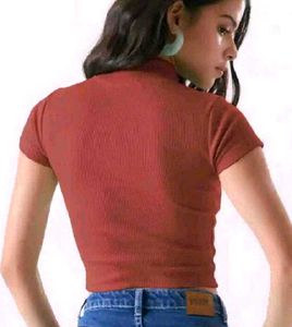 Cute Brown Crop Top