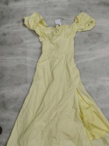 Yellow Bustier Cottage Core Dress