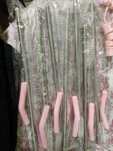 House Of Quirk 7 Stainless Steel Straws Set With