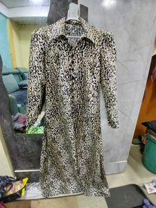 Leopard Print Midi Dress