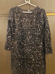Sparkling Black Sequin Party Dress