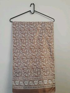Light Btown/nude Floral Printl Lightweight   Saree